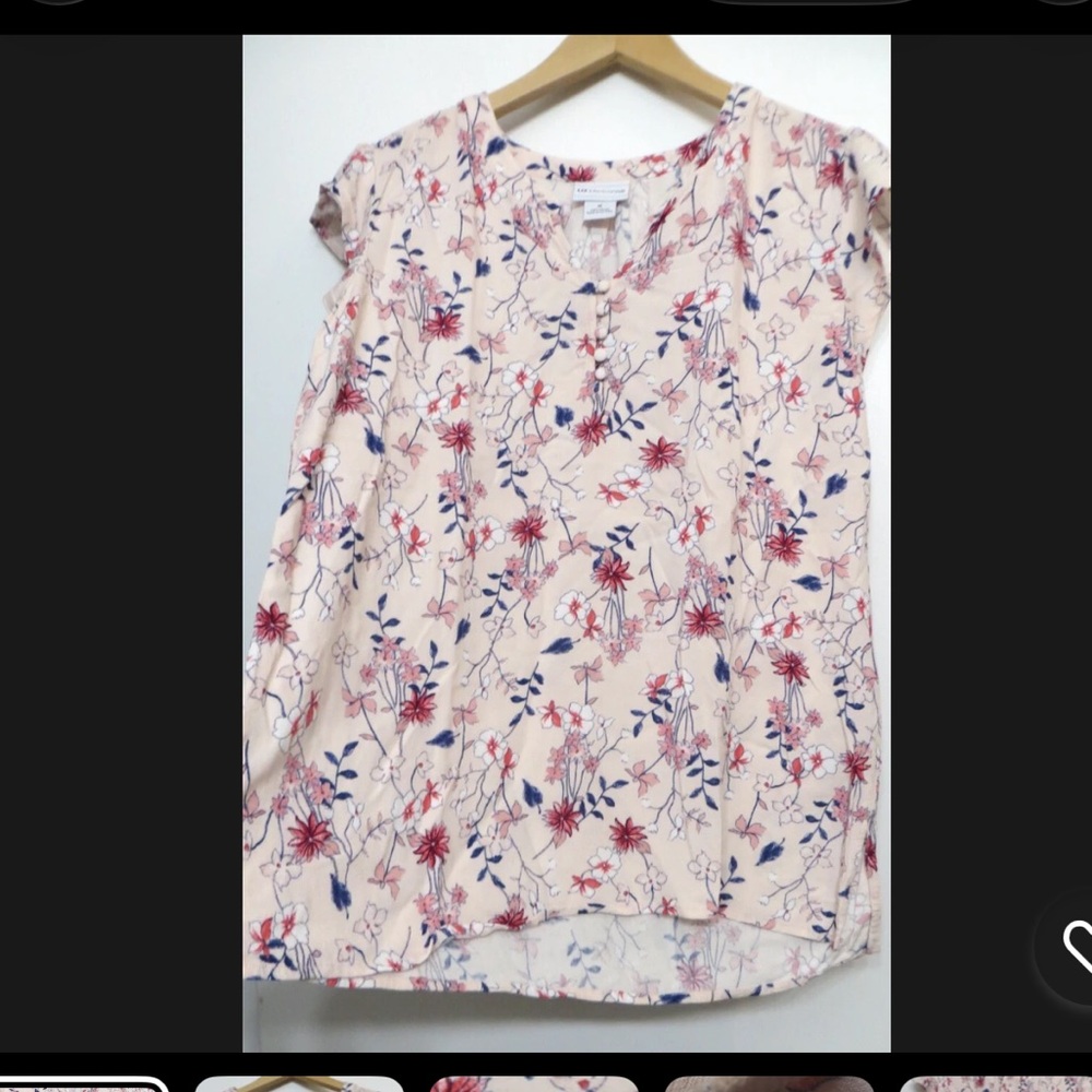 Liz Claiborne floral boho Pullover size L light weight top